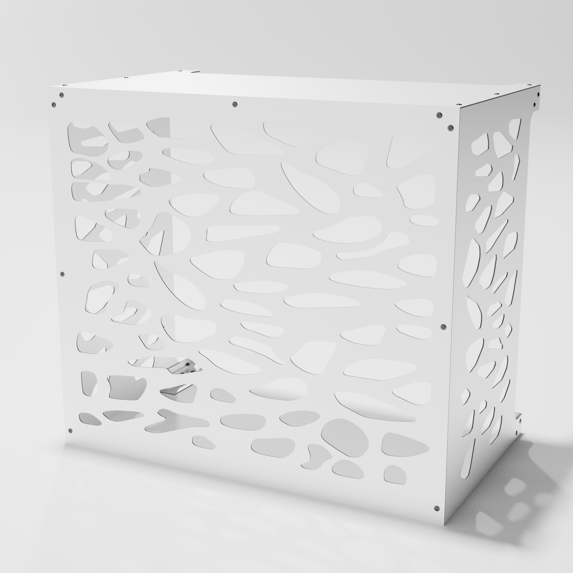 Cache climatiseur extérieur Pierres Blanc