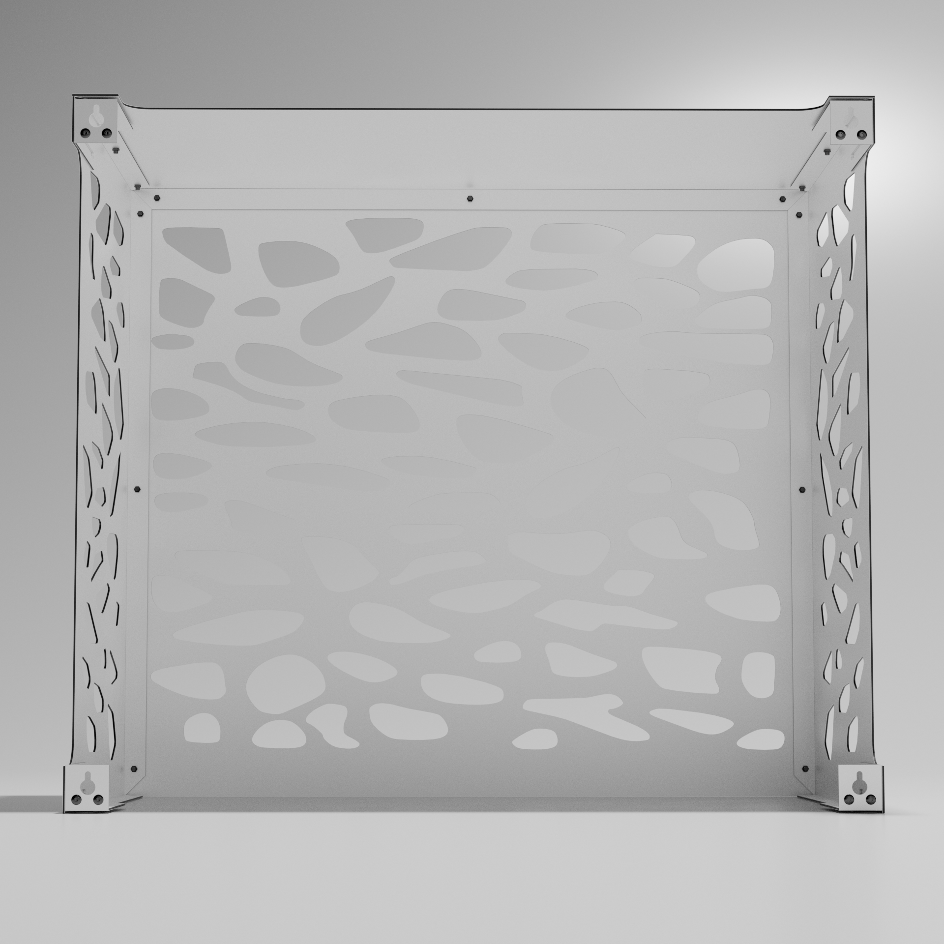 Cache climatiseur extérieur Pierres Blanc