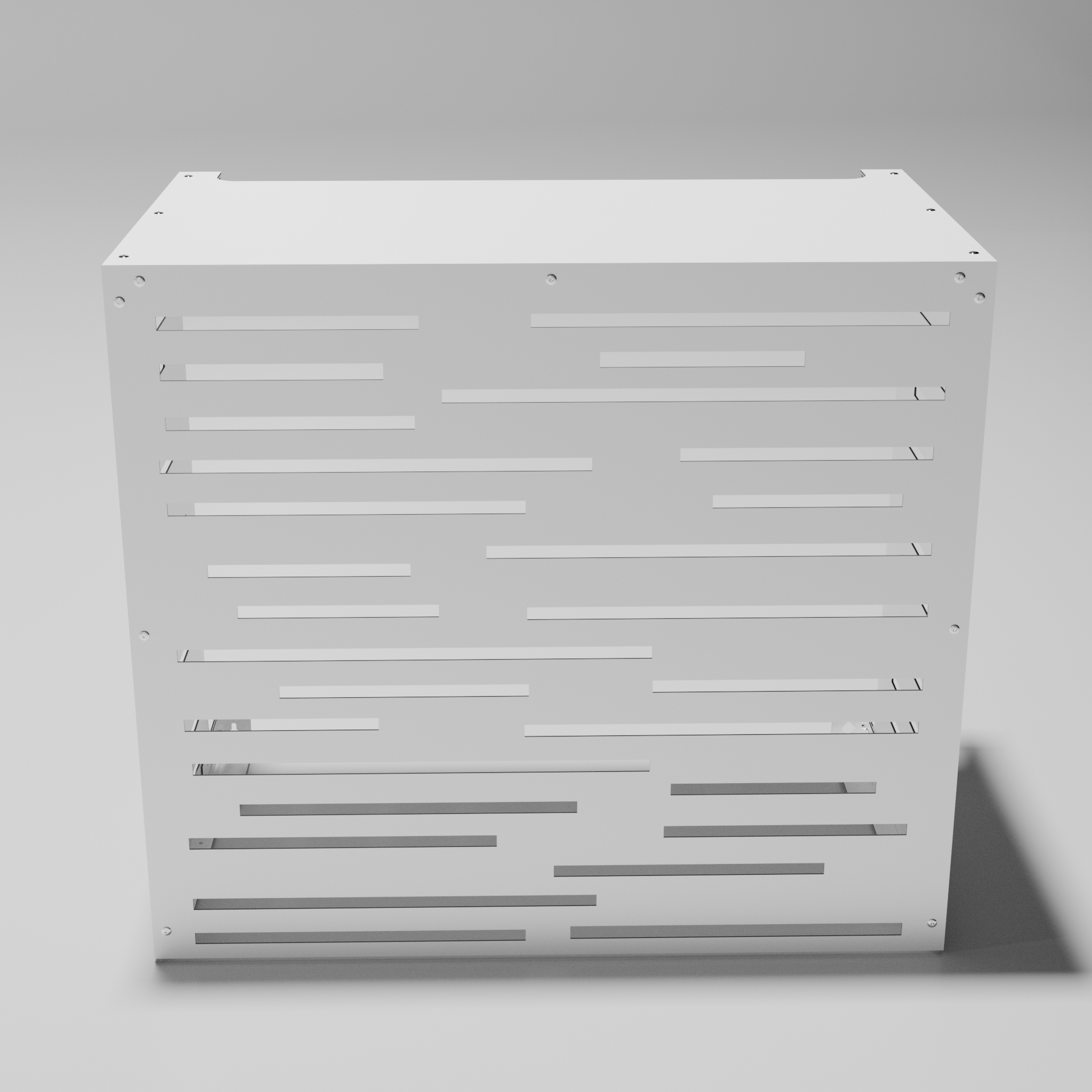 Cache climatiseur extérieur Traits Blanc