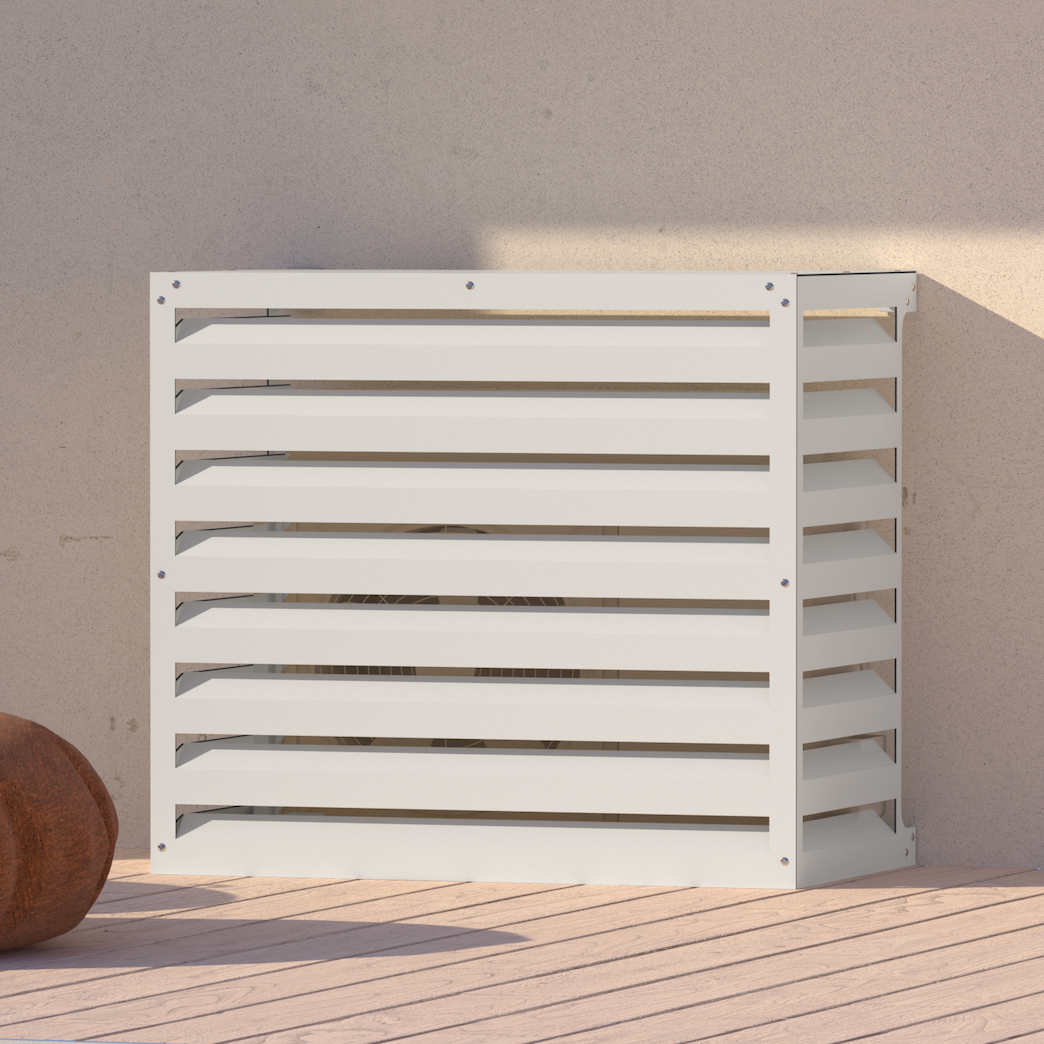 Cache climatiseur extérieur Ajouré Blanc - Clim-Box