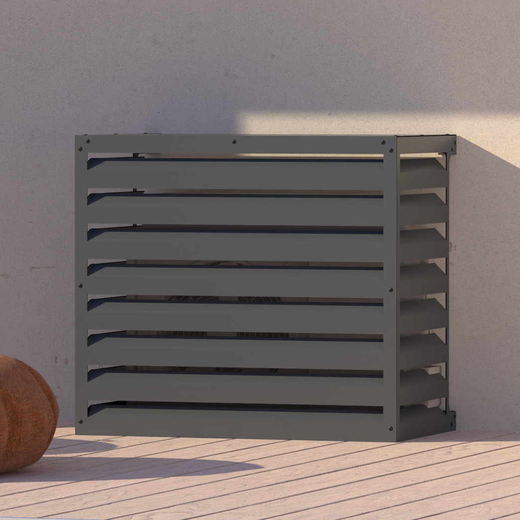 Cache climatiseur extérieur Ajouré Anthracite - Clim-Box