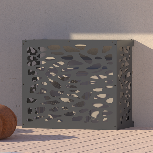 Cache climatiseur extérieur Pierres Anthracite - Clim-Box