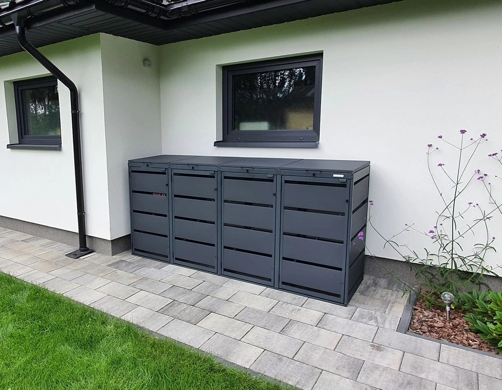 Cache poubelle galvanisé