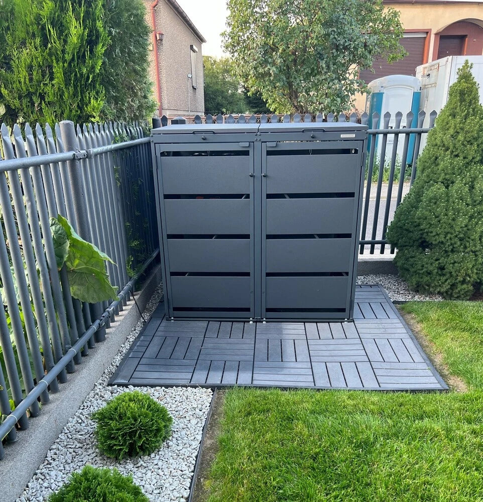 Cache poubelle galvanisé