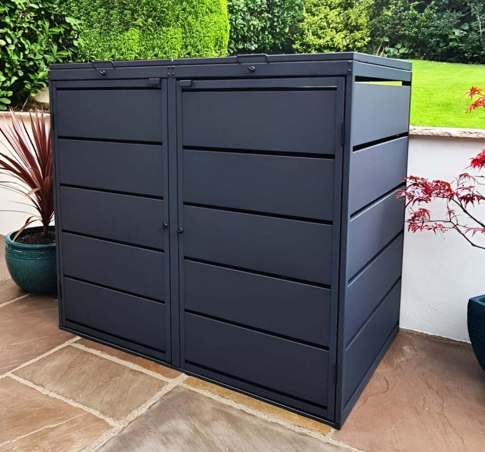 Cache poubelle galvanisé