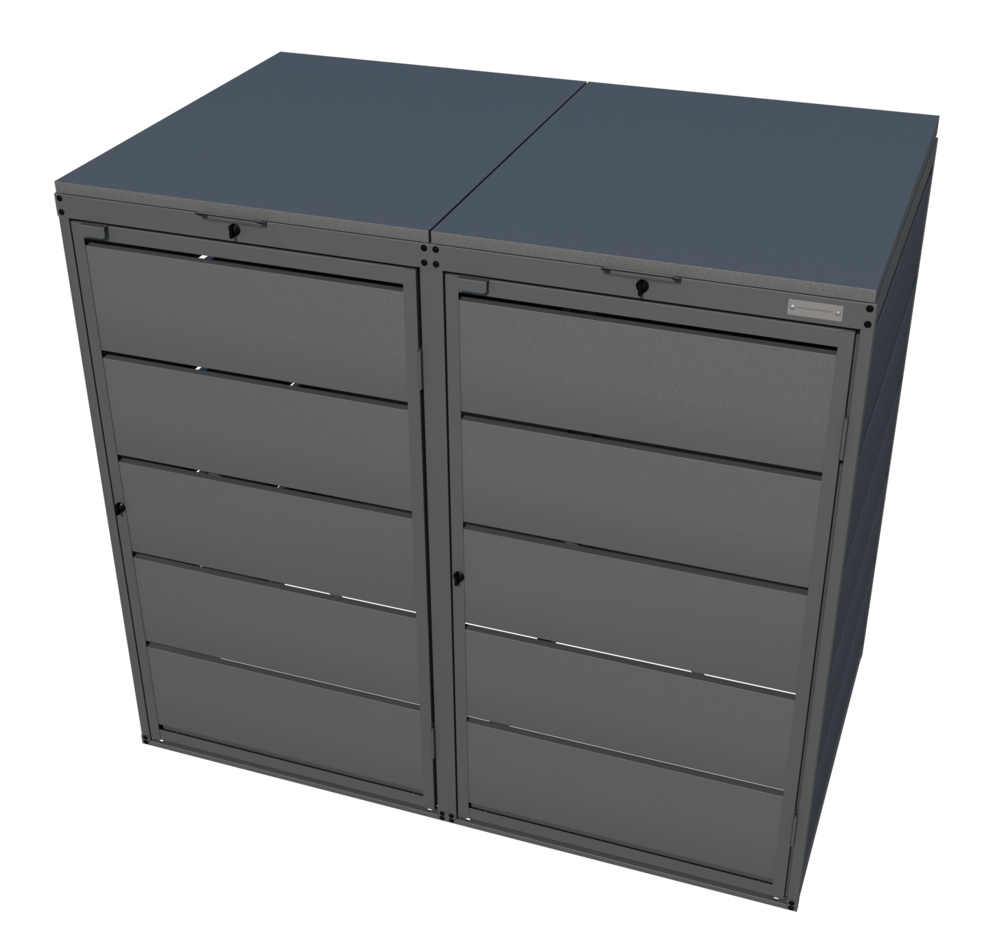 Cache poubelle galvanisé - Clim-Box