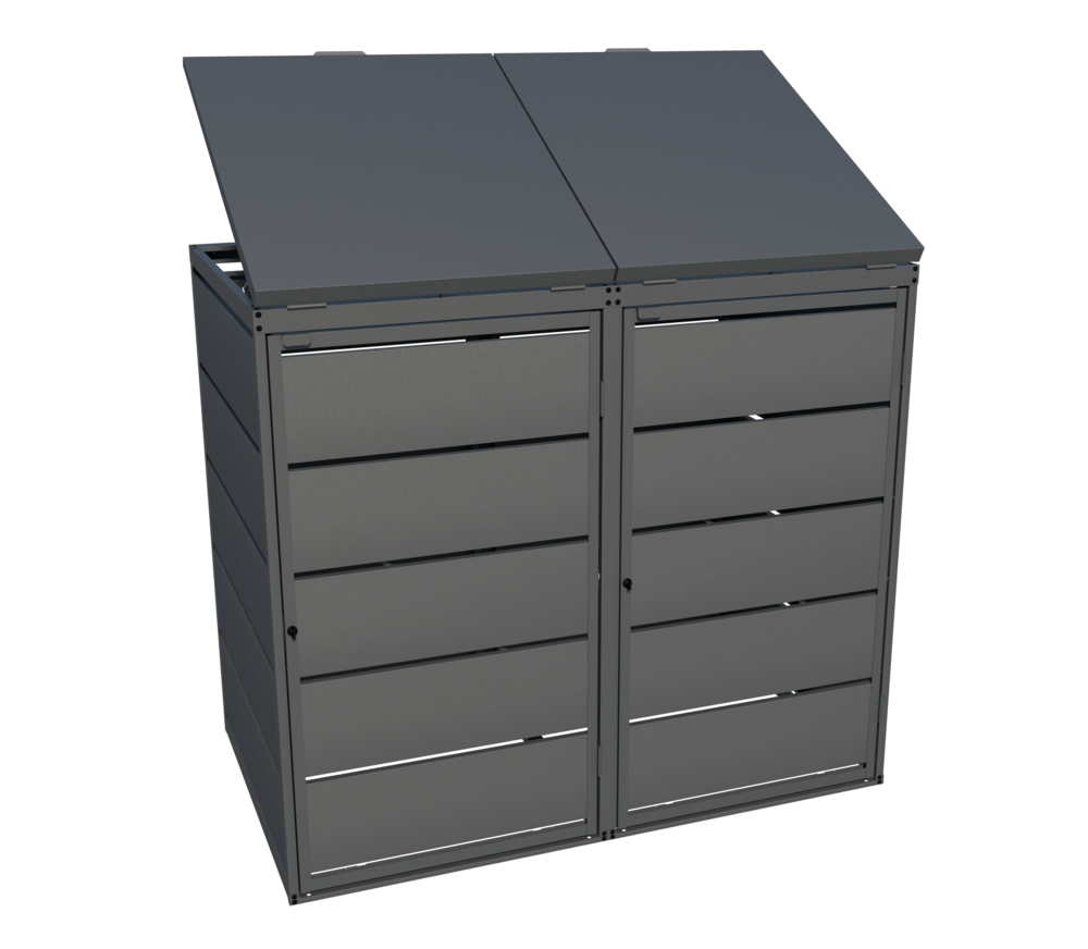 Cache poubelle galvanisé - Clim-Box